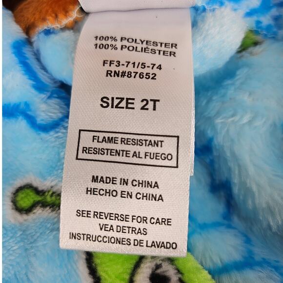 DISNEY TOY STORY TODDLER BOYS' BATHROBE WOODY BUZZ LIGHTYEAR ALIEN SIZE 2T - Picture 6 of 8